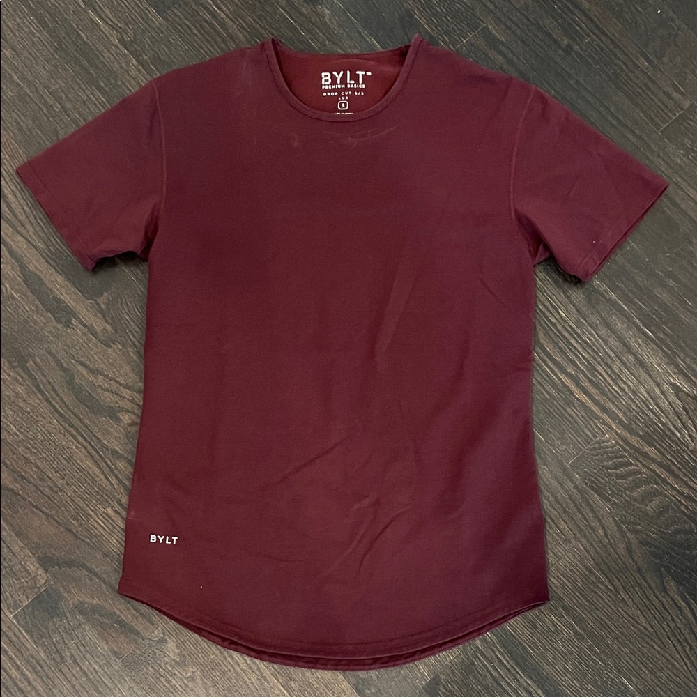 BYLT Basics Burgundy Short Sleeve Tee